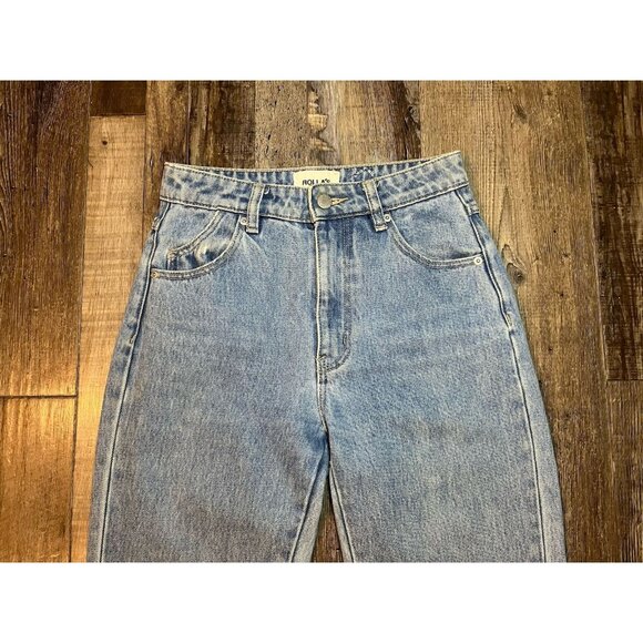 ROLLAS Original Straight Jeans Brad Blue Size 23 - Picture 3 of 9